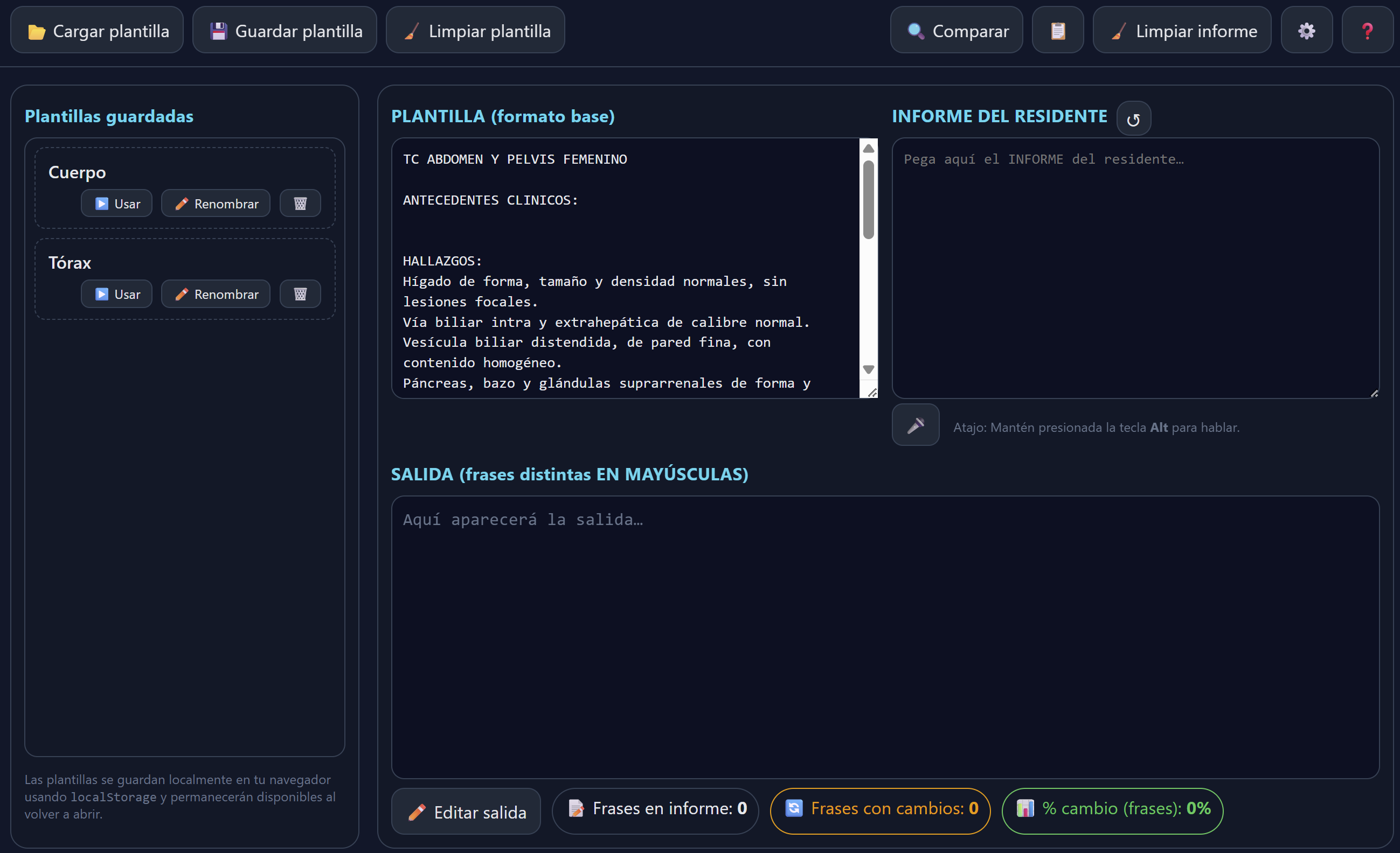 Vista general de Plantillador